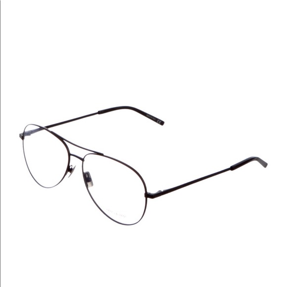 Authentic Saint Laurent black metal demo aviator eyeglasses YSL - Picture 8 of 10